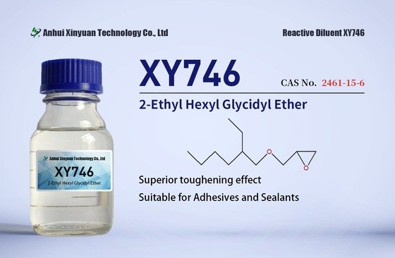 2-ETHYL HEXYL GLYCIDYL ETHERS XY746 XY746P CAS 2461-15-6, EC No. 219-553-6, Molecular Formula C11H22O2, [[(2-ethylhexyl)oxy]methyl]oxirane, for application in skincare, detergents, diapers, etc