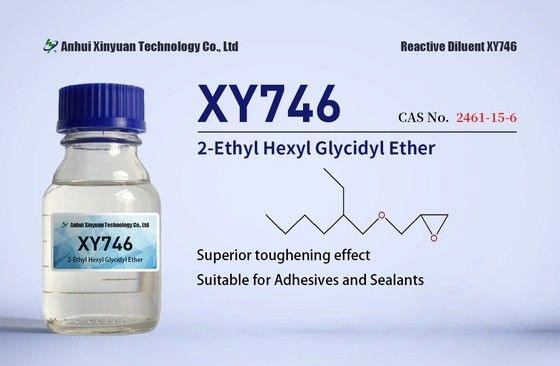 2-에틸 헥실 글리시딜 에테르 XY746 XY746P CAS 2461-15-6, 접착제, 100% 고체 코팅, 라미네이팅, 도구, 치료제 부과물, 인그랩트 폴리머에 대한 화학적 중간 물질, 낮은 VOC 페인트